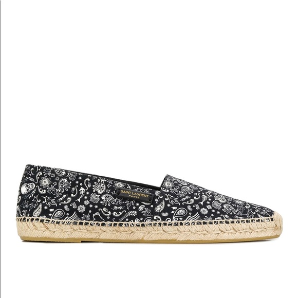 SAINT LAURENT SKULL CANVAS ESPADRILLES NWT - Picture 4 of 8